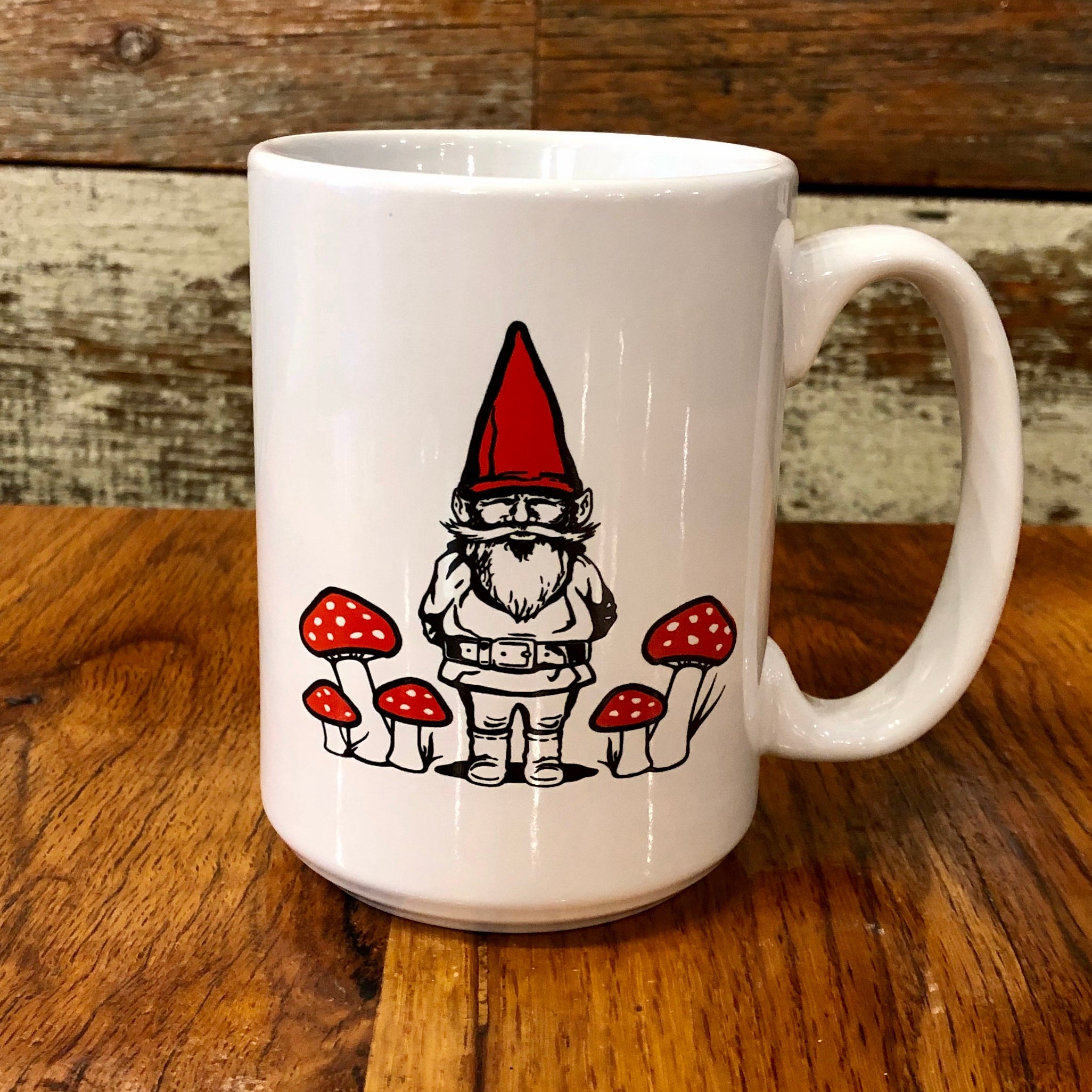 Garden Gnome Ceramic Coffee Mug Gnome and Toadstool Mug 